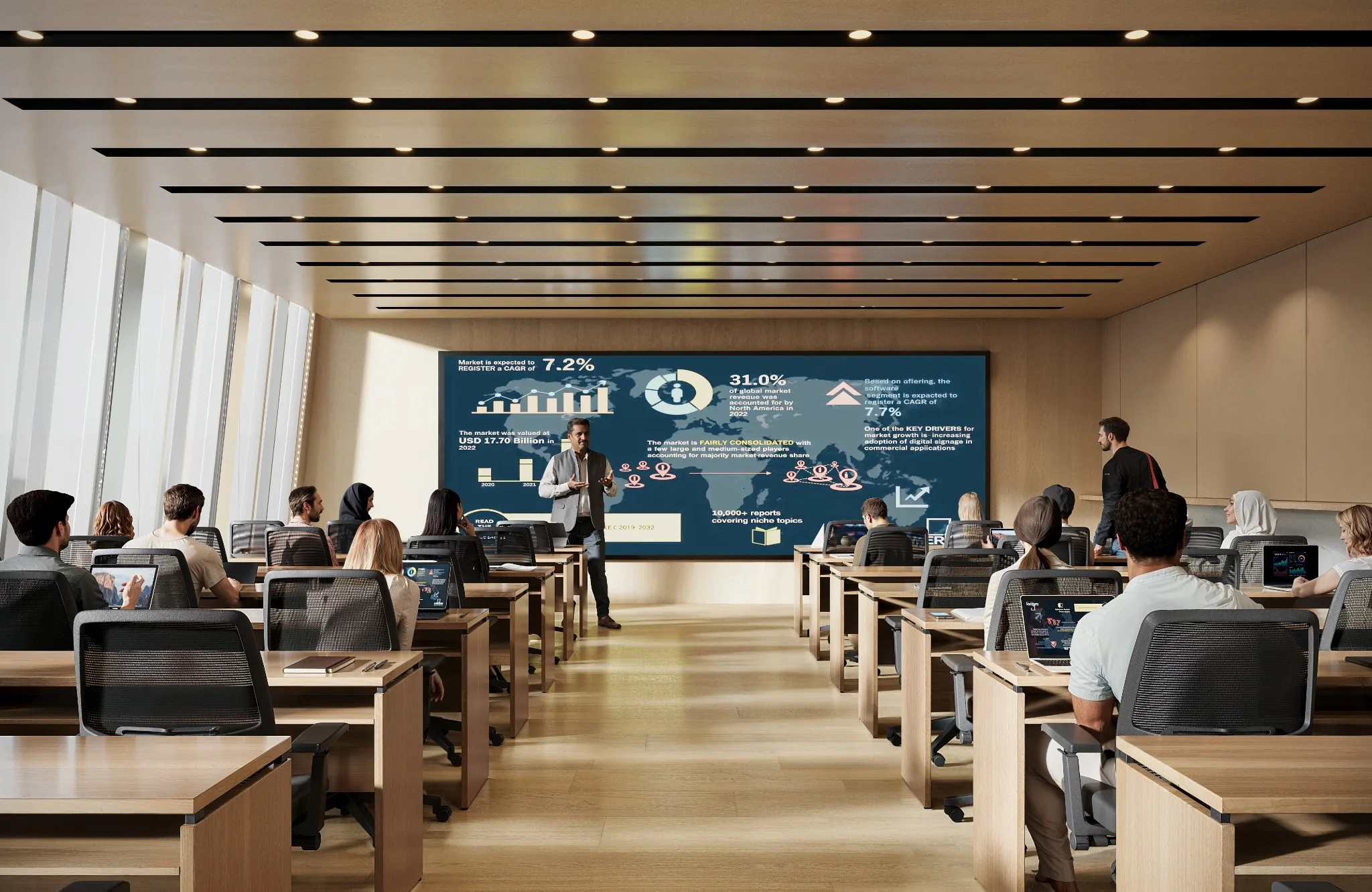 Commercial training and presentation space