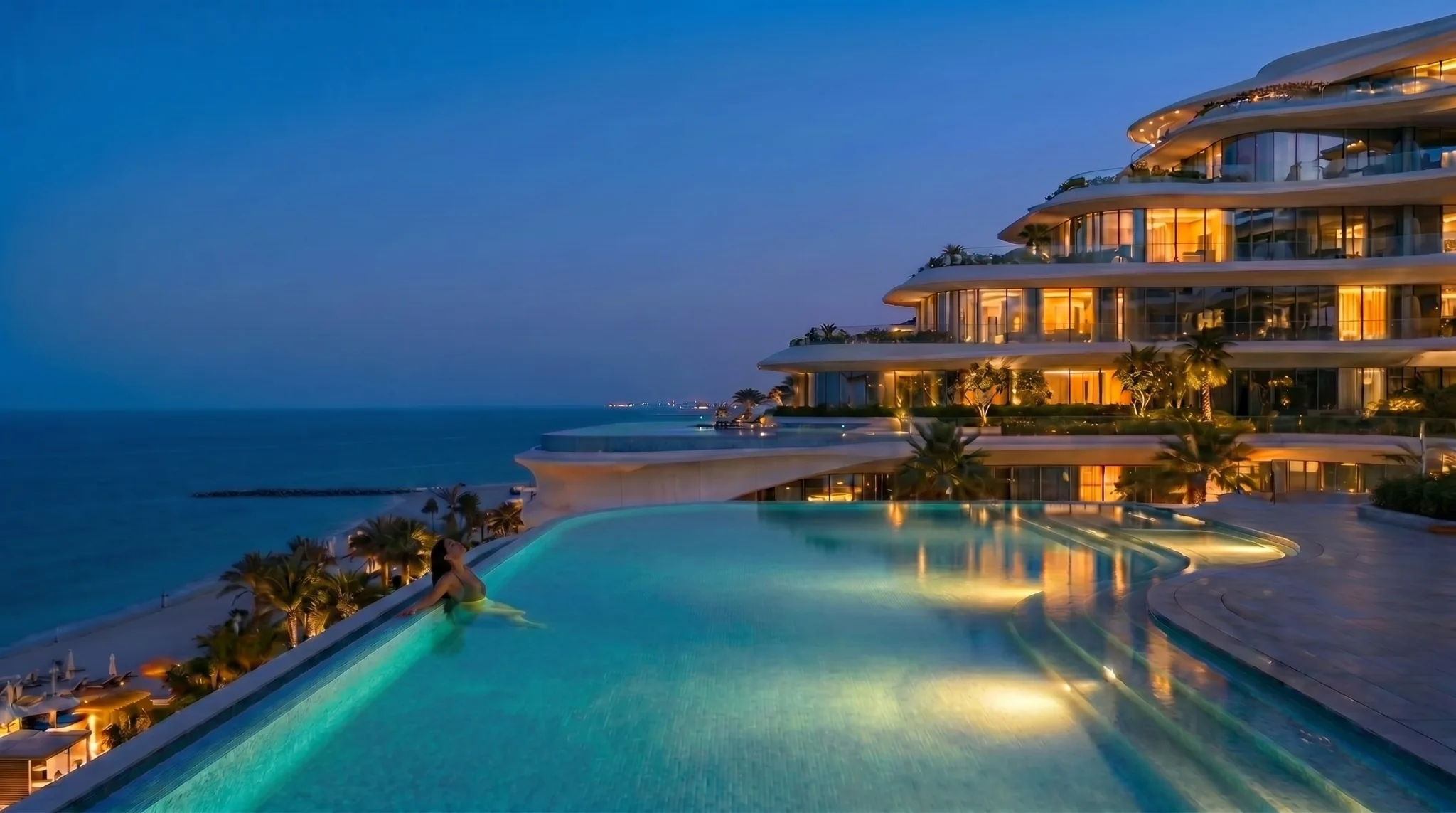 AUREA blue hour exterior
